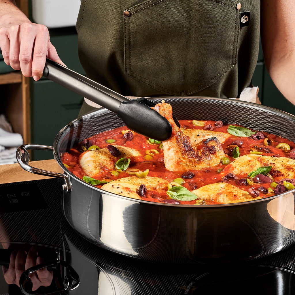 Hybrid Deep Sauté Pan with Lid, 10-QT • HexClad