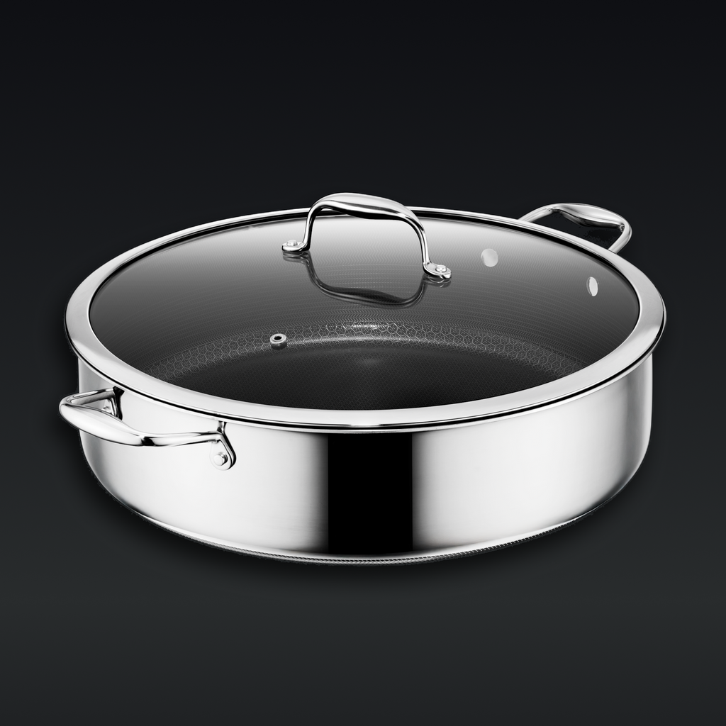 Hybrid Deep Sauté Pan with Lid, 10-QT • HexClad