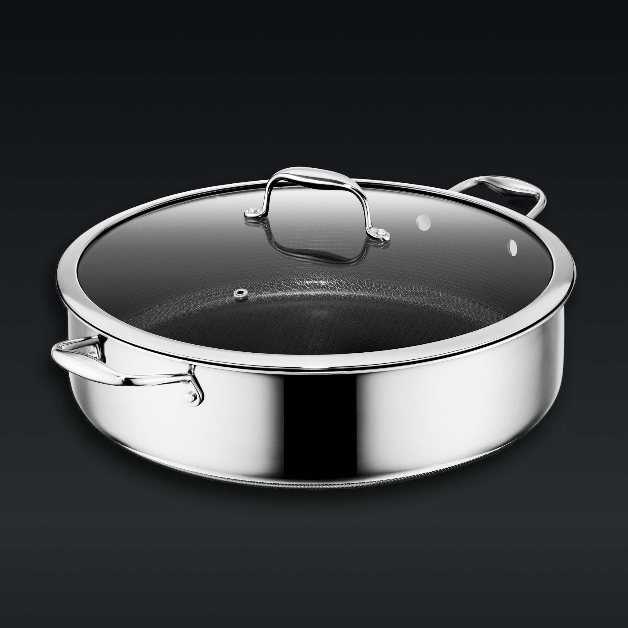 Hybrid Deep Sauté Pan with Lid, 10-QT • HexClad