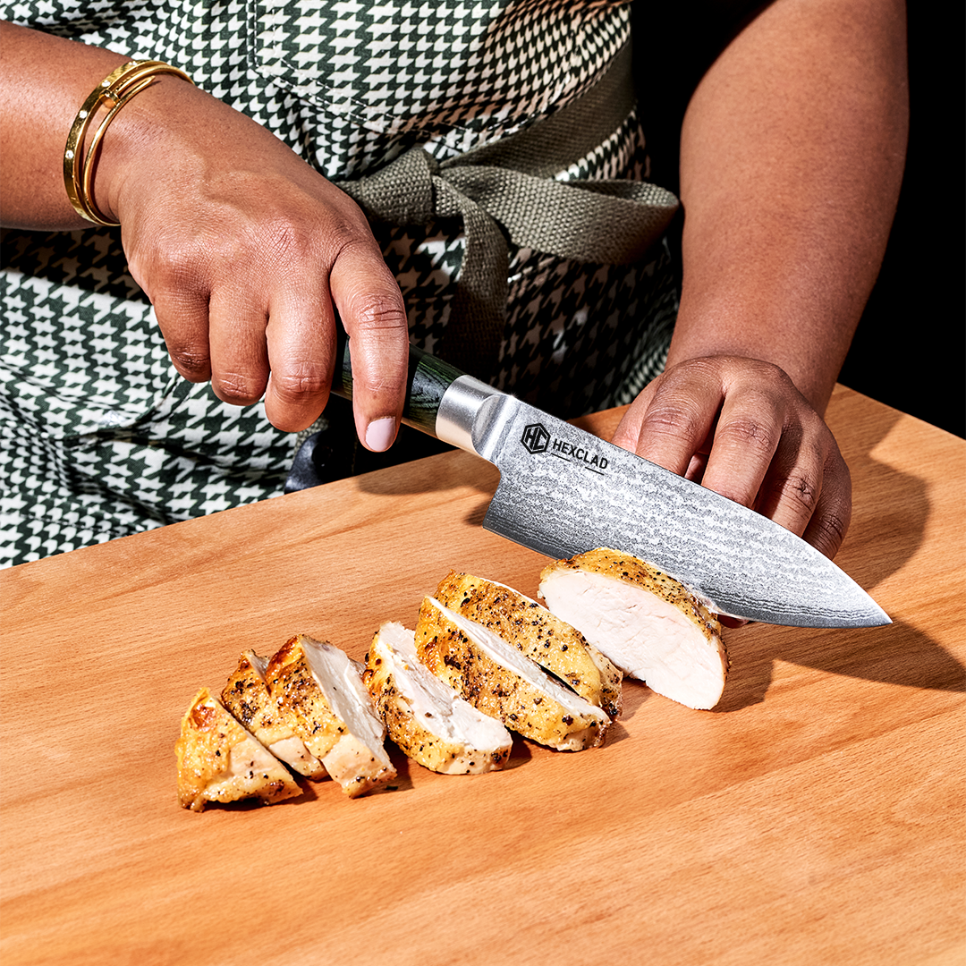 Damascus Steel Chef's Knife, 6" • HexClad