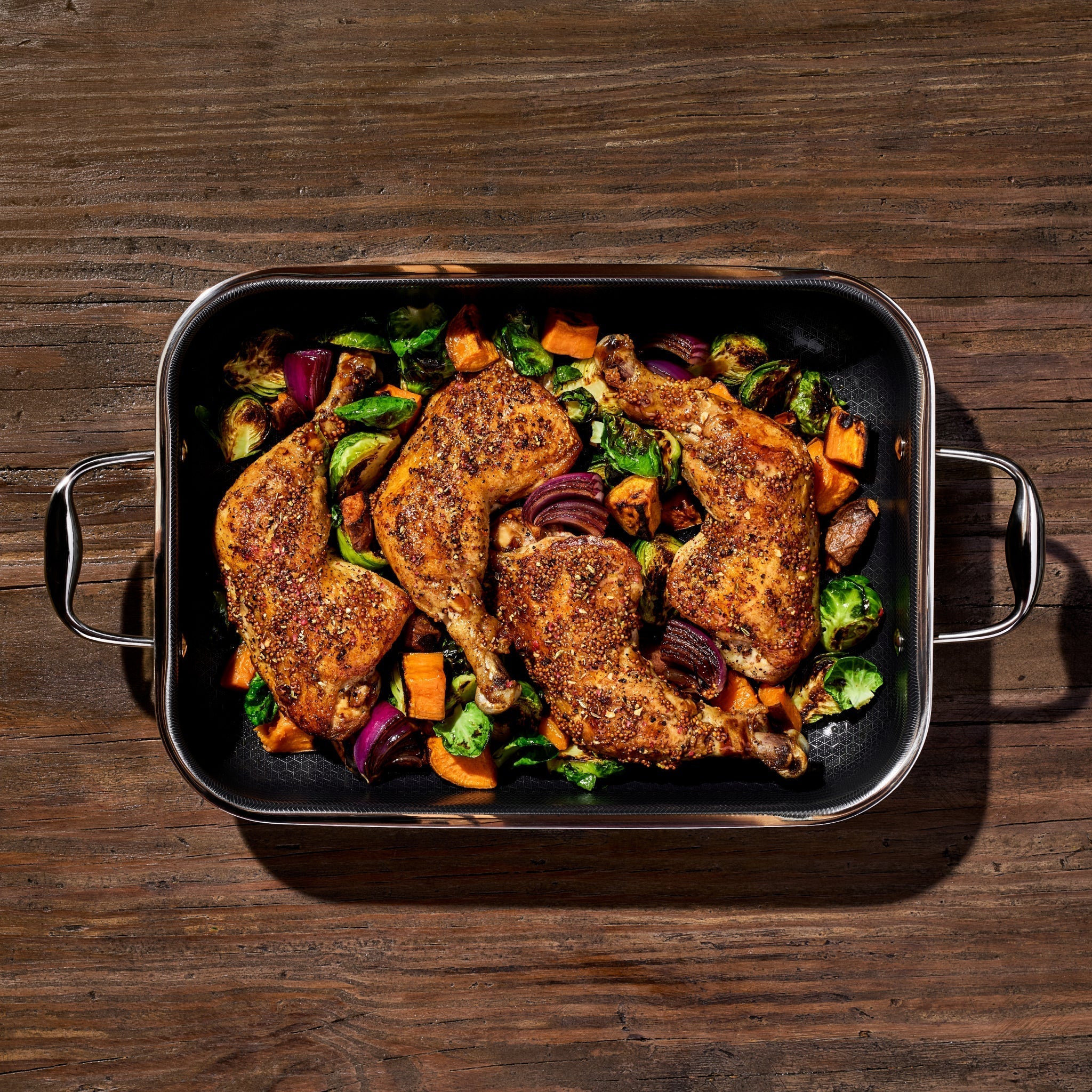 Hybrid Roasting Pan with Rack, 9” x 13” • HexClad