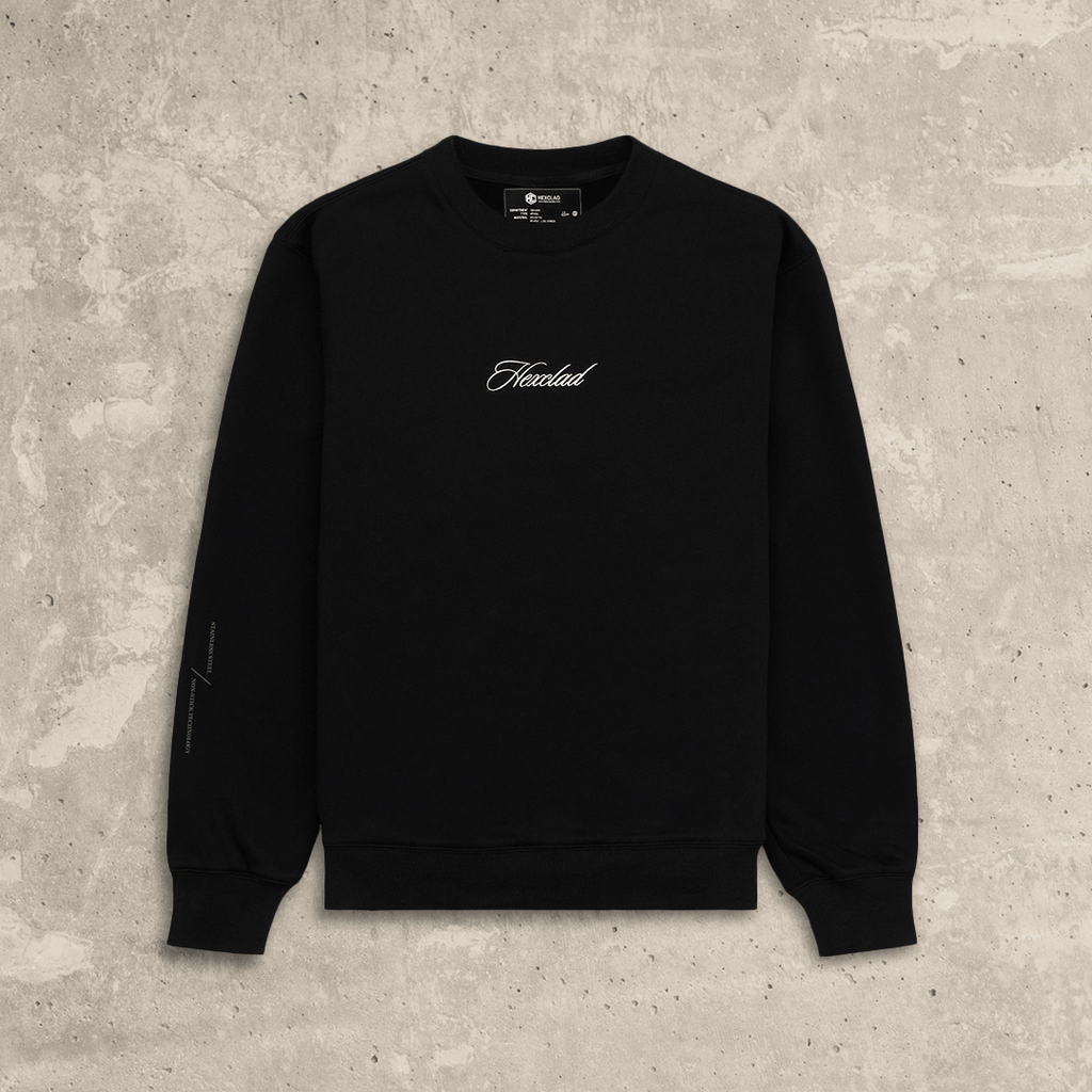 Cursive Hexclad Unisex Crew Neck Sweatshirt • HexClad