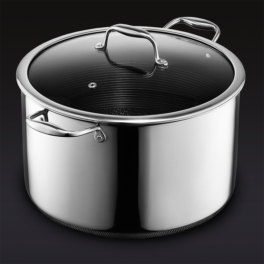 Hybrid Stock Pot with Lid, 12-Qt • HexClad