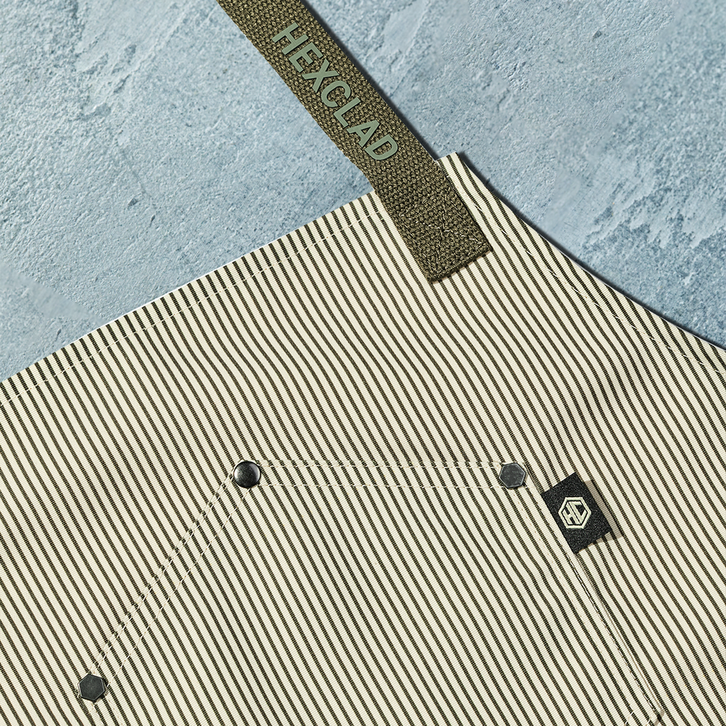 Eco Modern Apron (Classic Stripe, Forest) • HexClad