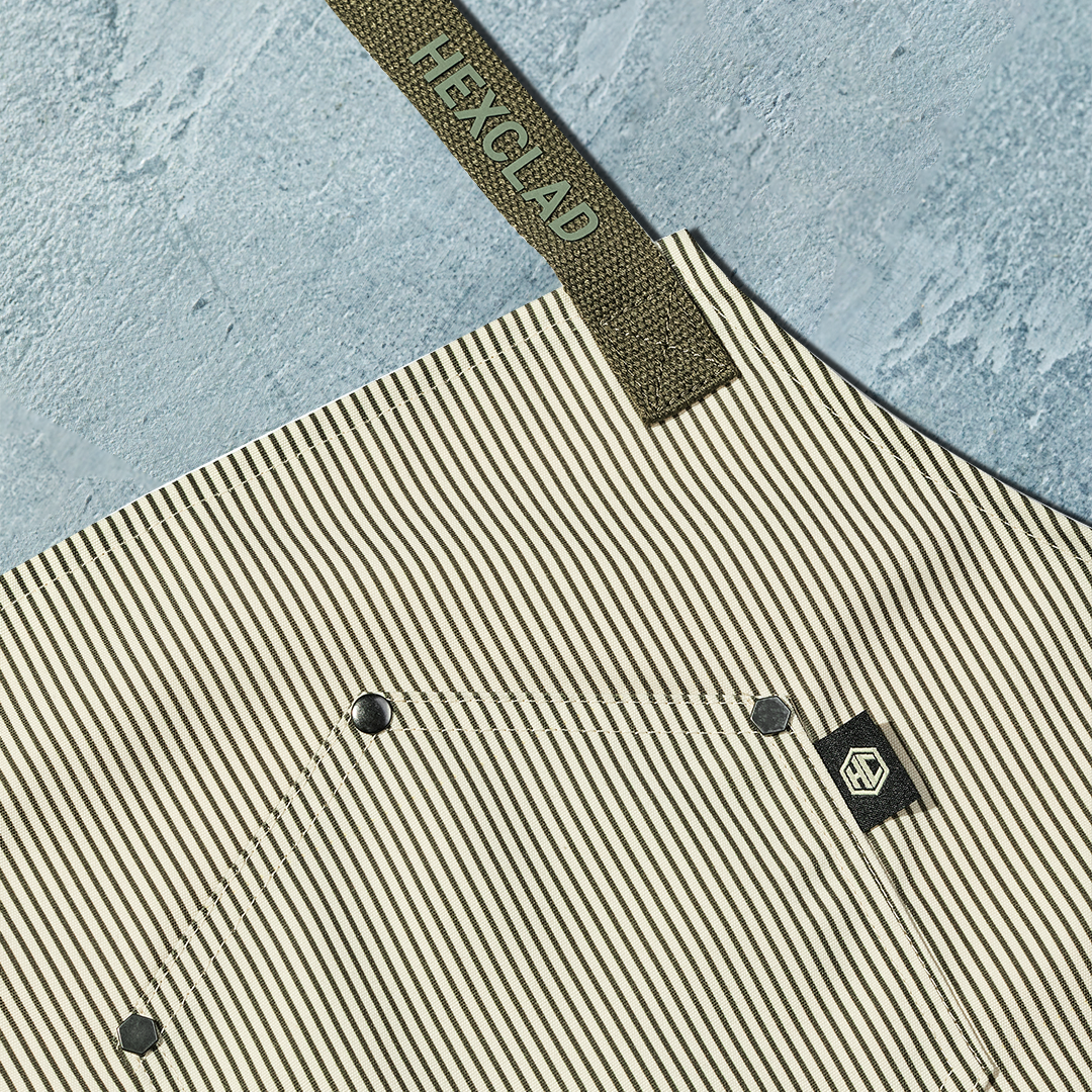 Eco Modern Apron (Classic Stripe, Forest) • HexClad