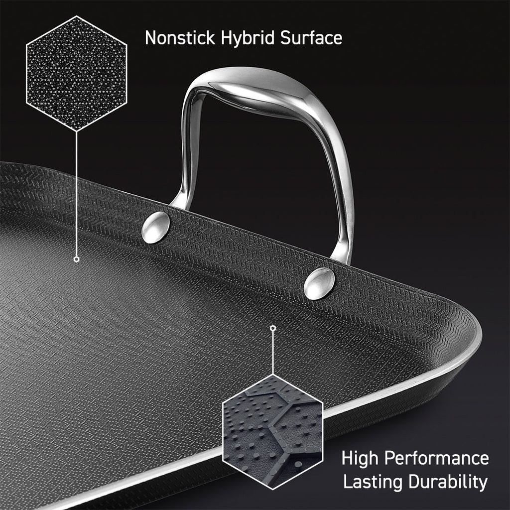 Hybrid Double Burner Griddle • HexClad