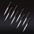 Damascus Steel Steak Knife Set, 8-pc (Espresso) • HexClad