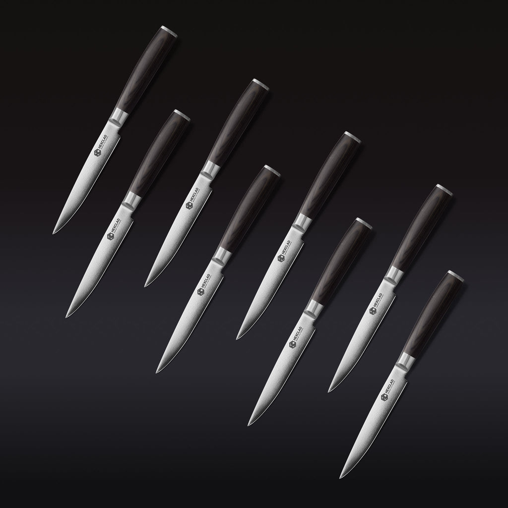 Steak Knife & Bistecca Plate Set, 16-pc (Espresso) • HexClad