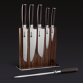 Damascus Steel Knife Set, 7-pc (Espresso) • HexClad
