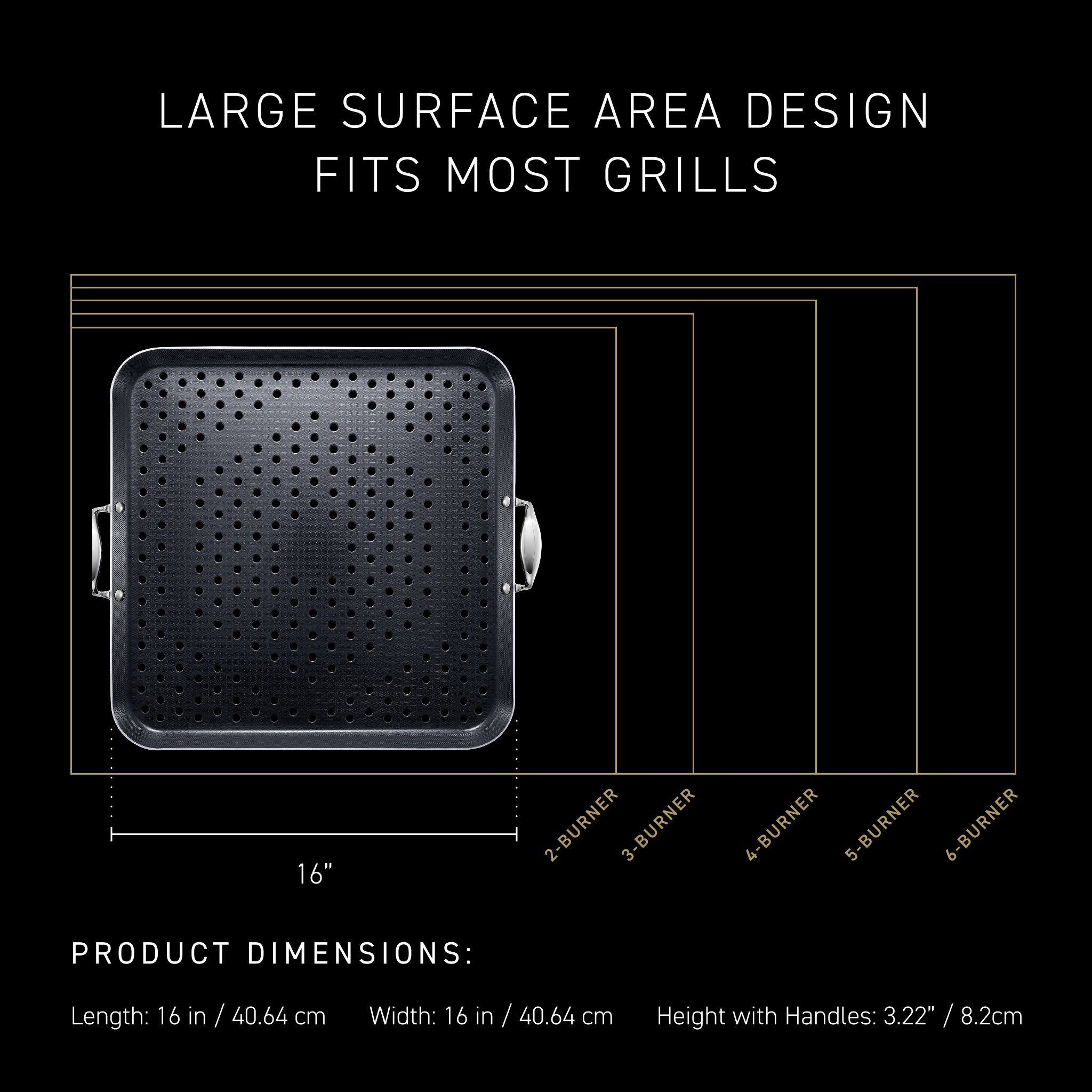 Hybrid BBQ Grill Topper, 16” • HexClad