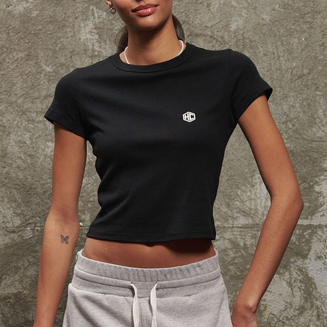 Classic Logo Badge Women's Cropped Tee • HexClad