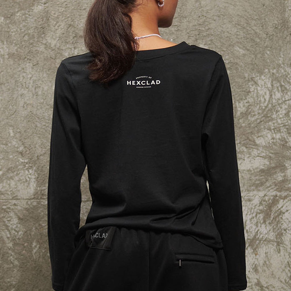Cursive Hexclad Women’s Long-Sleeve T-Shirt • HexClad