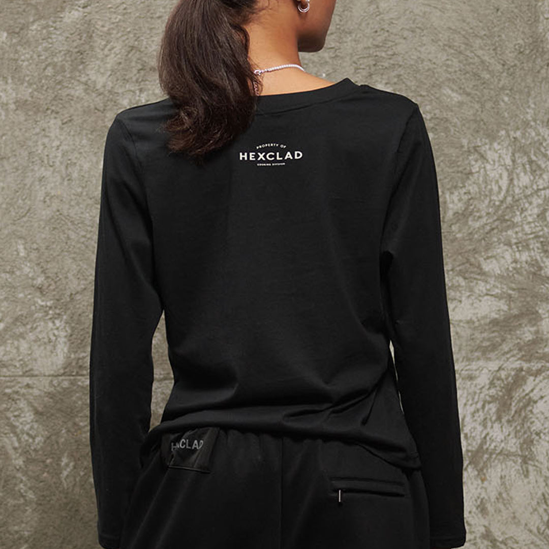 Cursive Hexclad Women’s Long-Sleeve T-Shirt • HexClad