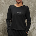 Cursive Hexclad Women’s Long-Sleeve T-Shirt • HexClad