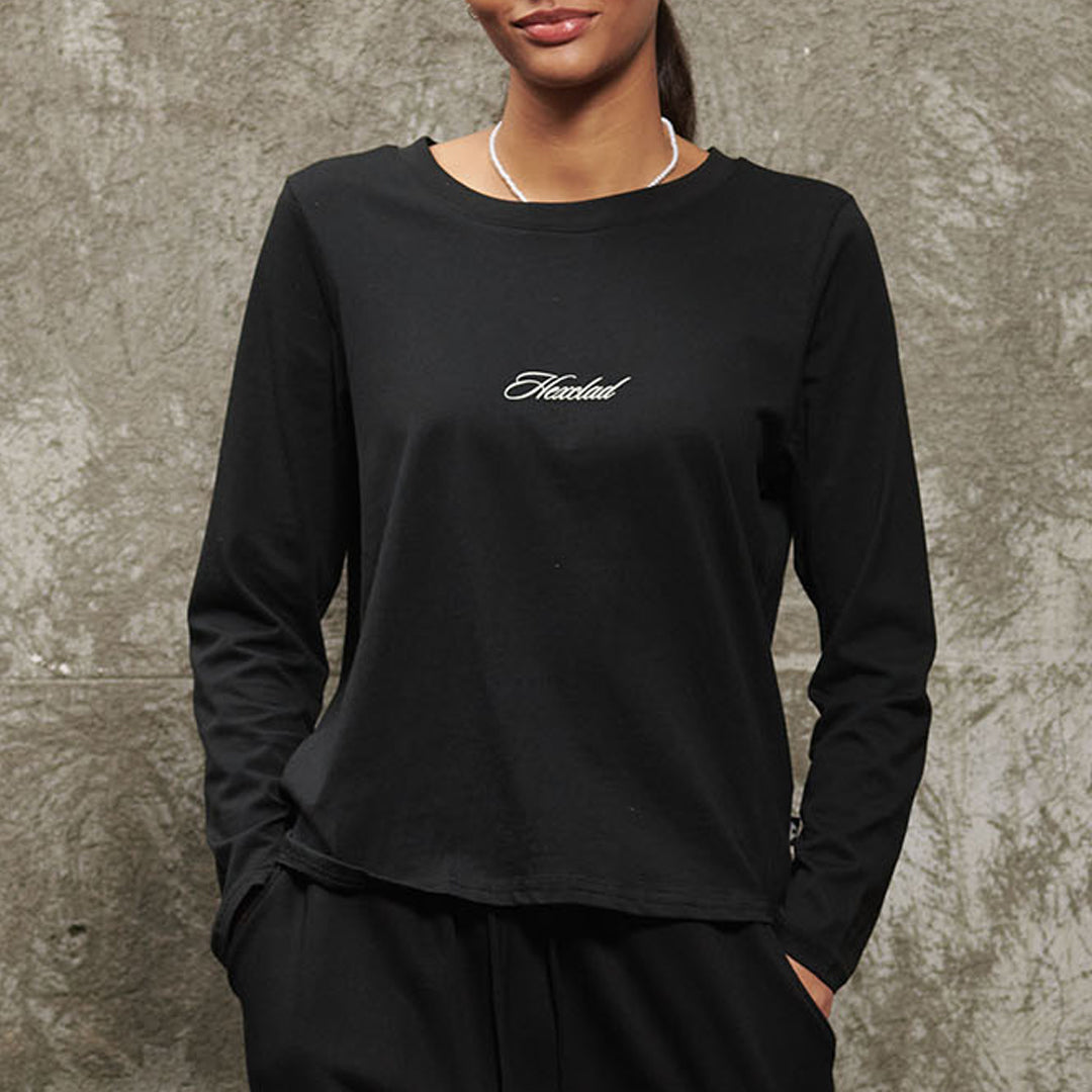 Cursive Hexclad Women’s Long-Sleeve T-Shirt • HexClad