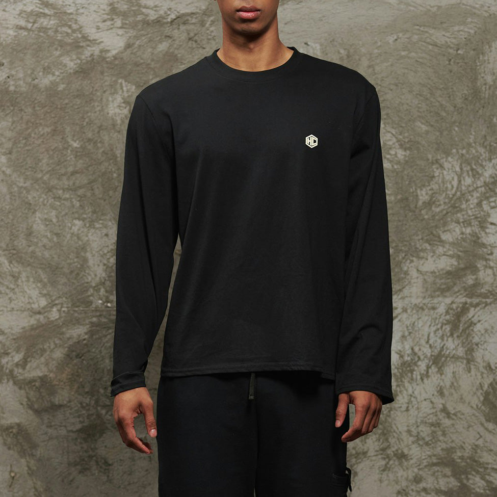 Classic Logo Badge Men's Long-Sleeve T-Shirt • HexClad