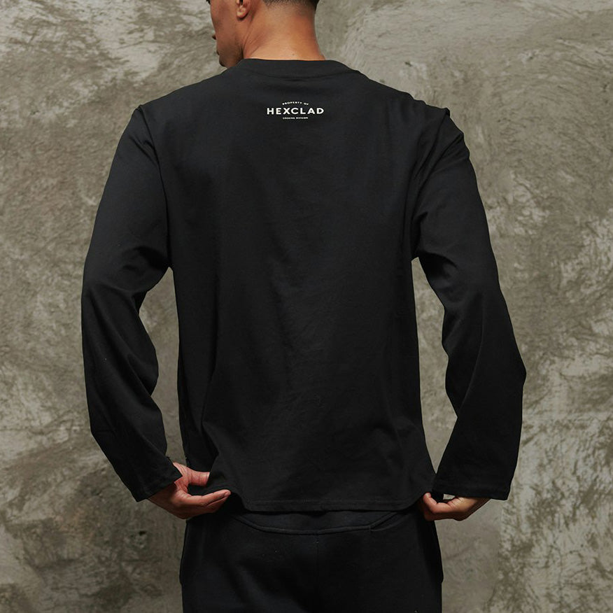Classic Logo Badge Men's Long-Sleeve T-Shirt • HexClad