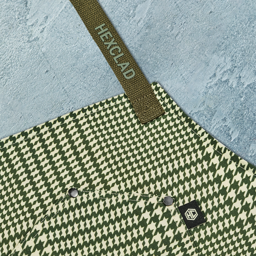 Eco Modern Apron (Houndstooth-Forest) • HexClad