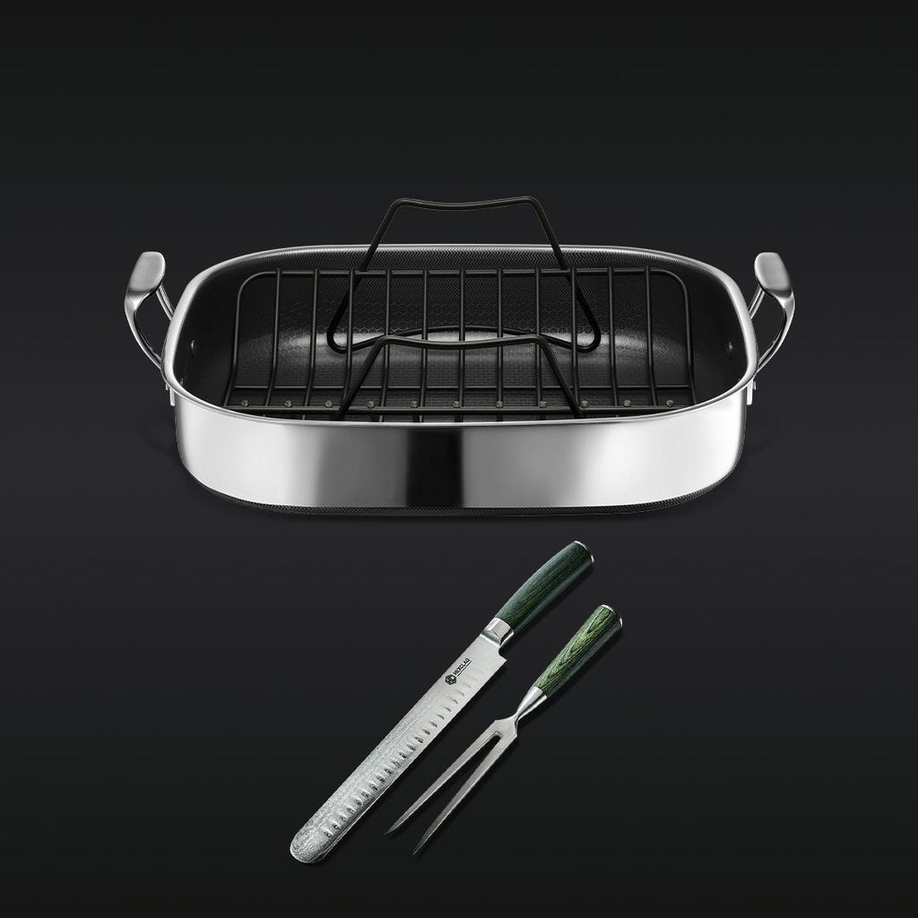 Hybrid Roasting Pan & Carving Set • HexClad