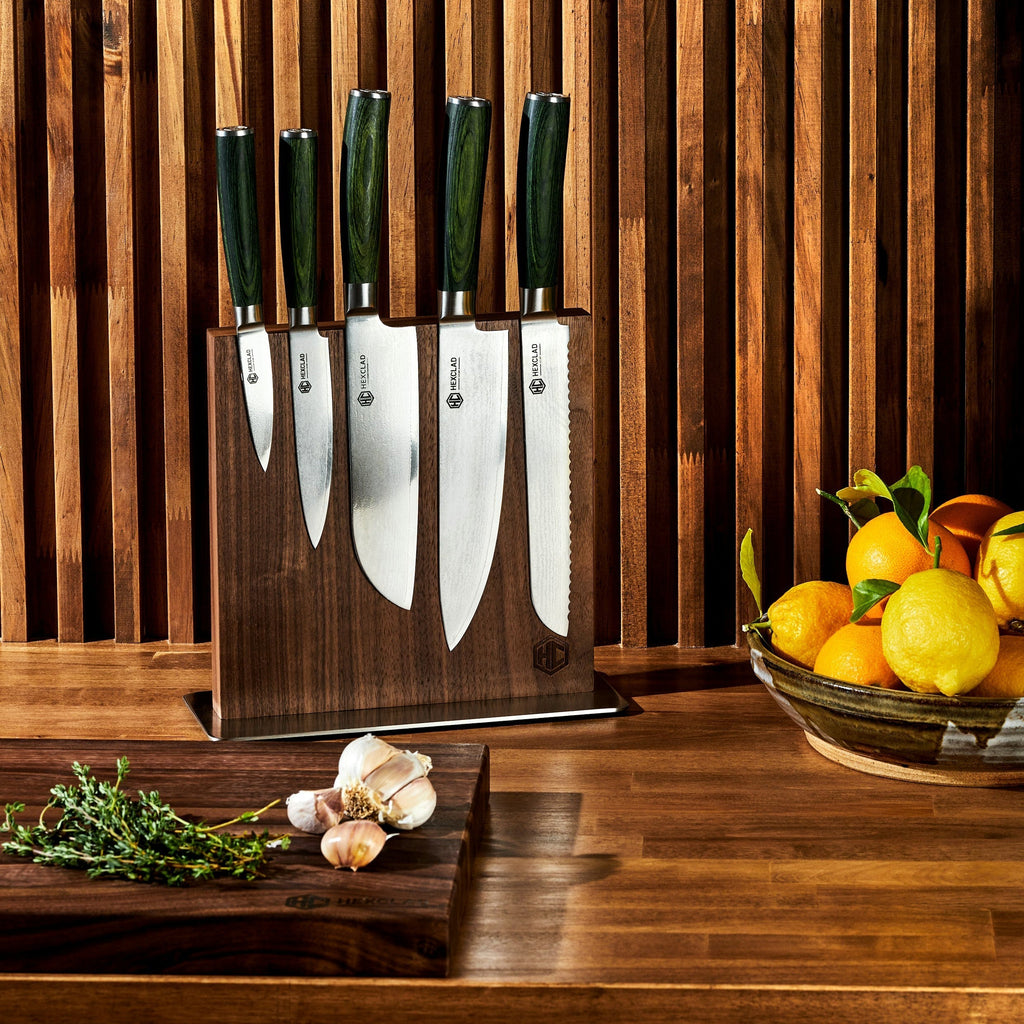 Magnetic Knife Block, Walnut • HexClad