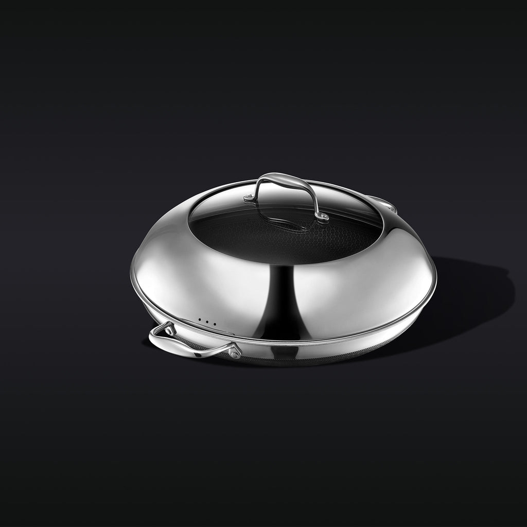 Hybrid Fry Pan with Lid, 14" • HexClad
