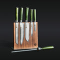 Damascus Steel Knife Set, 7-pc (Green) • HexClad