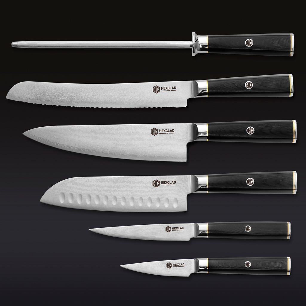 Master Series Damascus Steel Knife Set, 6-pc • HexClad