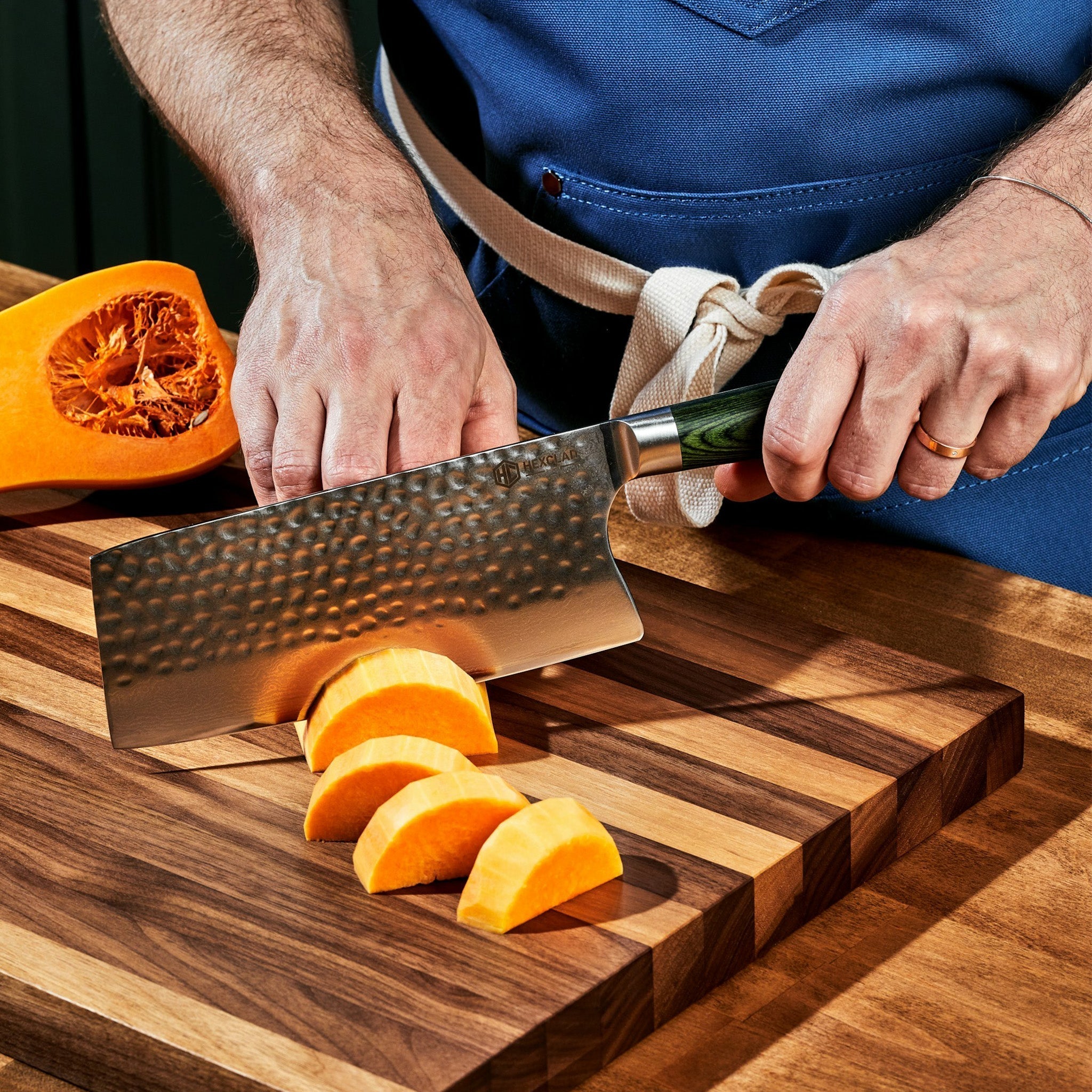 HexClad / BBQ Grill Pan + Meat Cleaver Bundle