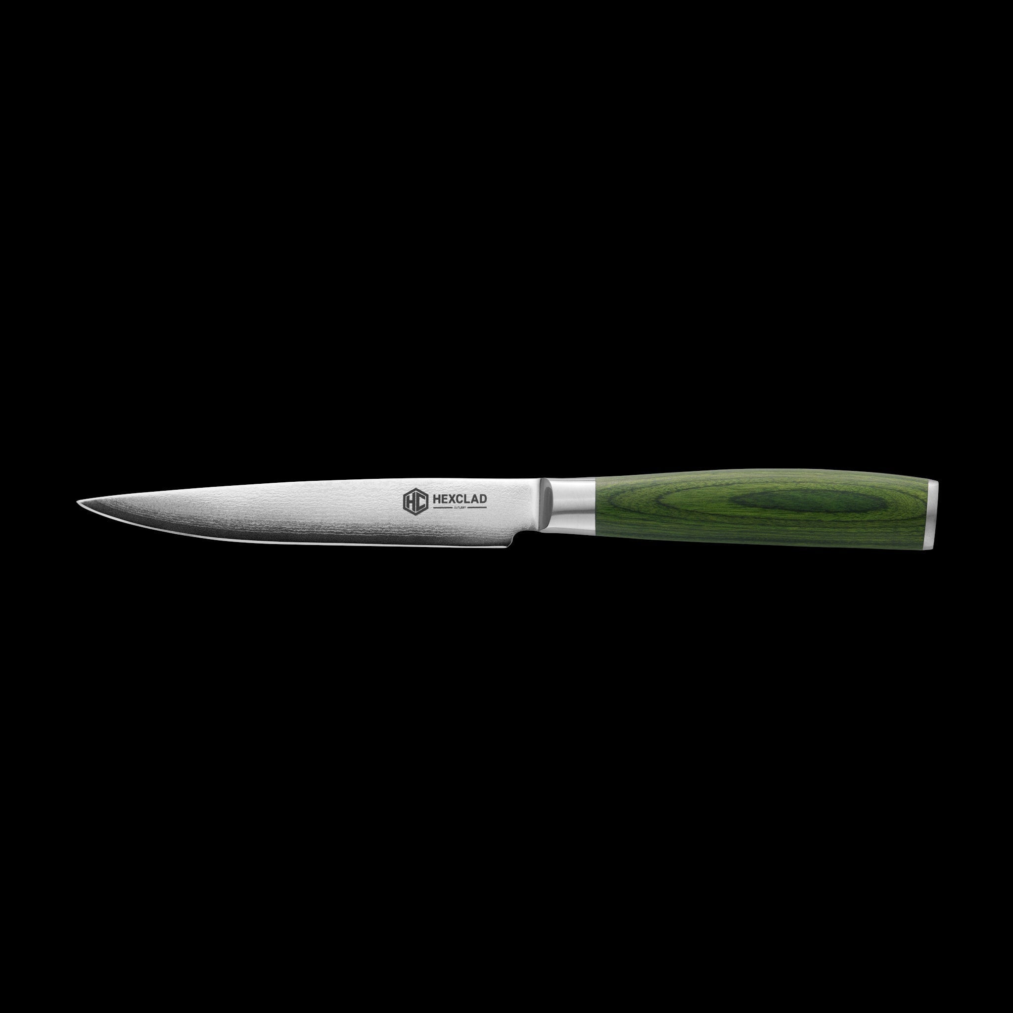 Damascus Steel Steak Knife Set, 8-pc (Green) • HexClad