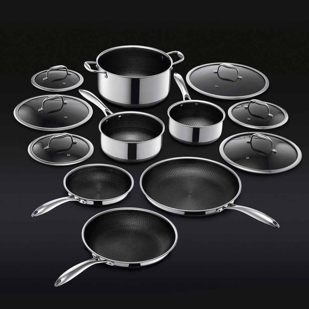 Hybrid Pots & Pans Set, 12-pc • HexClad