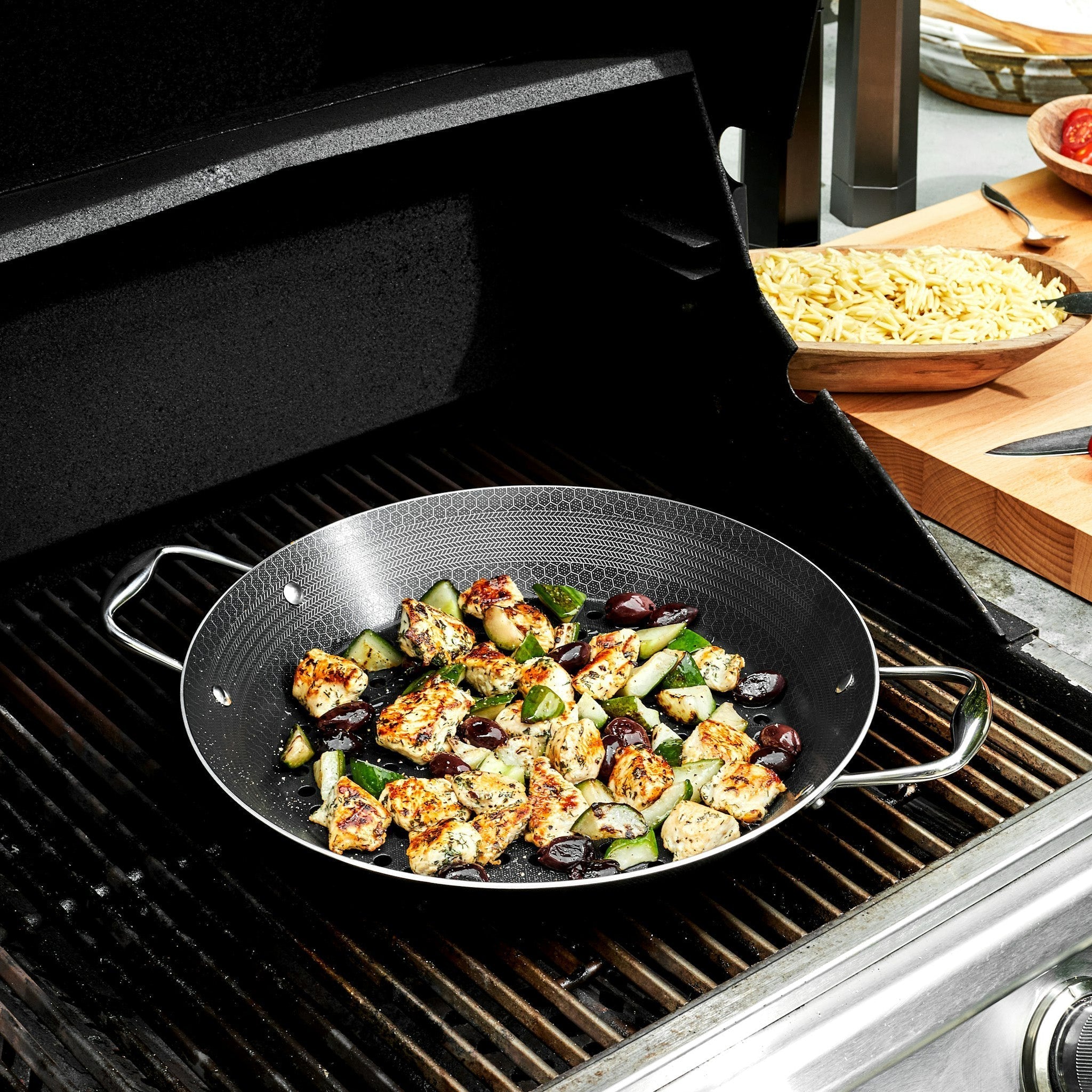 Hybrid BBQ Grill Pan, 12" • HexClad