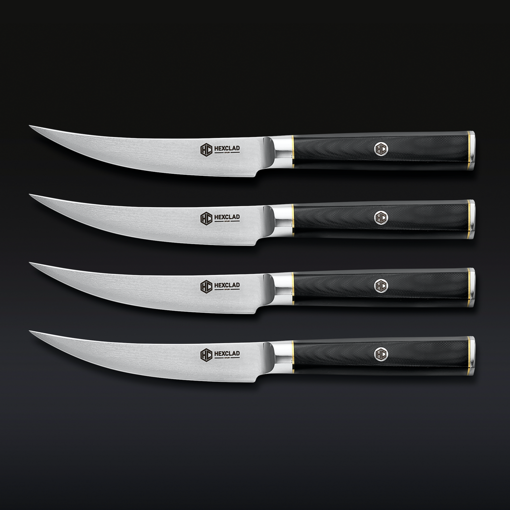Master Series Damascus Steel Steak Knife Set, 4-pc • HexClad