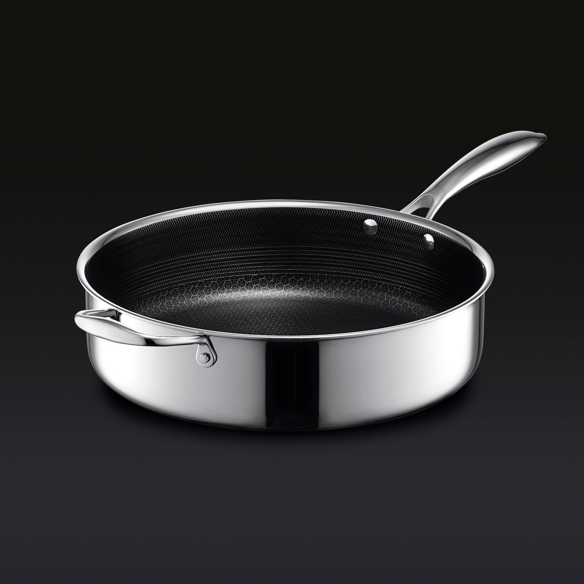 Hybrid Deep Sauté Pan with Lid, 5.5-Qt • HexClad