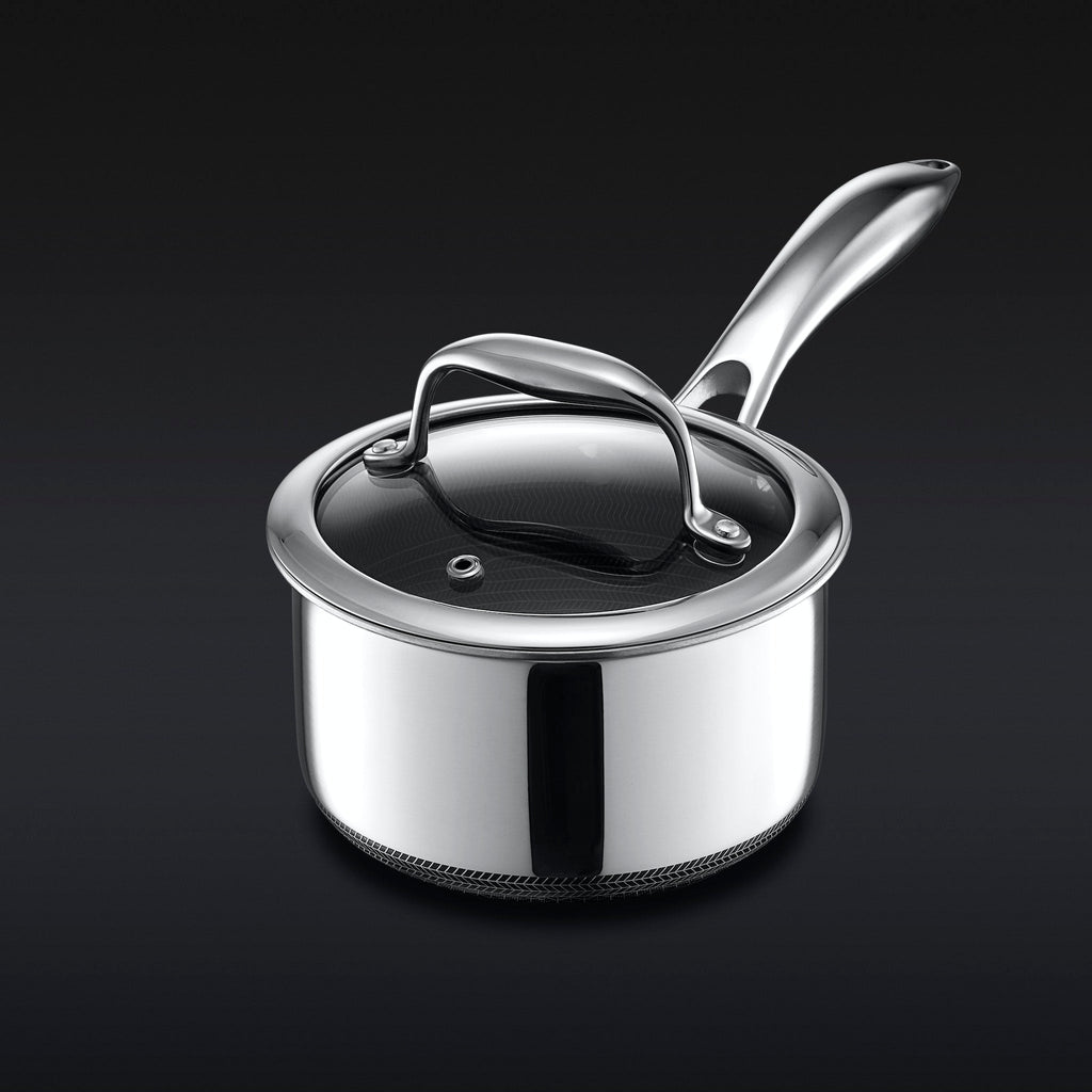 Hybrid Saucepan with Lid, 1-Qt • HexClad