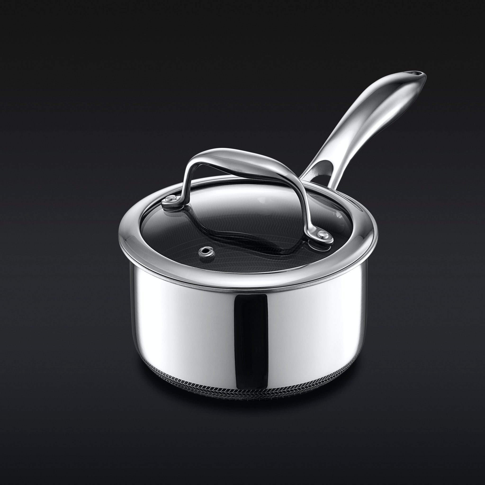 Hybrid Saucepan with Lid, 1-Qt • HexClad