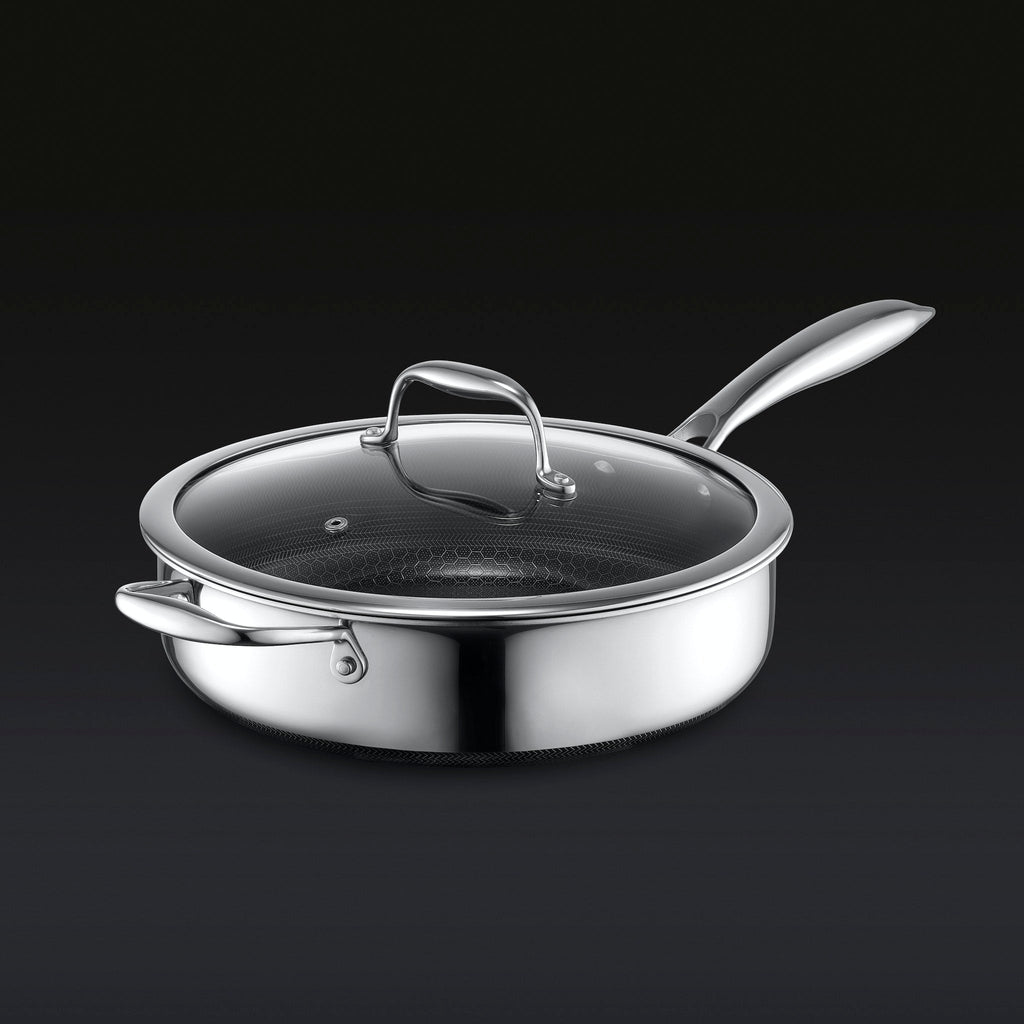 Hybrid Deep Sauté Pan with Lid, 3.3-Qt • HexClad