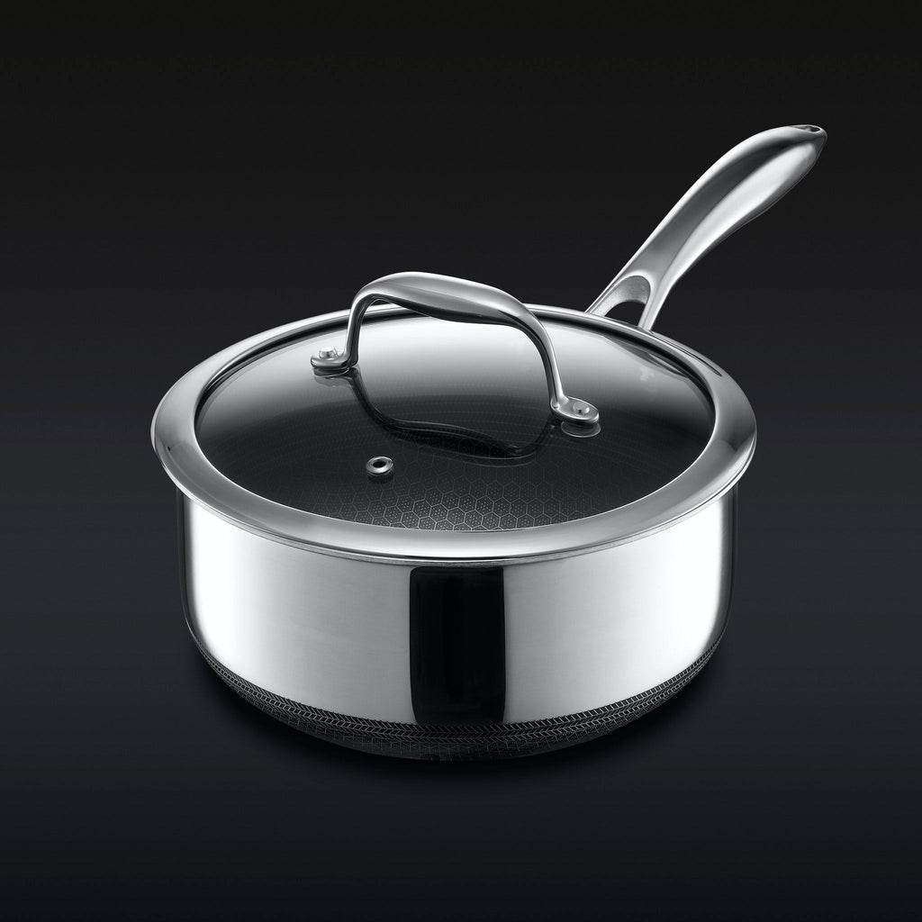 Hybrid Saucepan With Lid, 3-Qt • HexClad