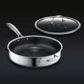 Hybrid Deep Sauté Pan with Lid, 4.5-Qt • HexClad