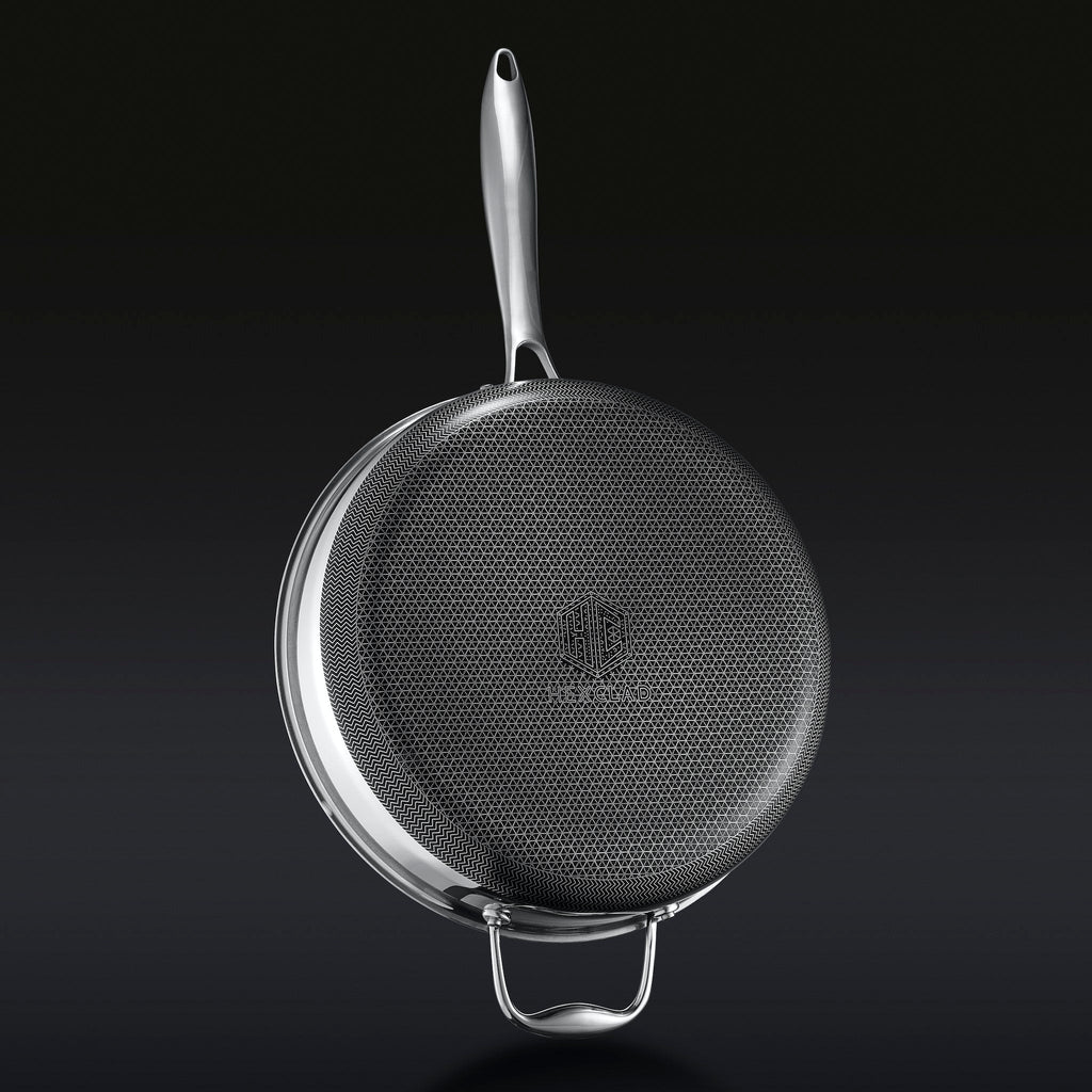 Hybrid Deep Sauté Pan with Lid, 4.5-Qt • HexClad