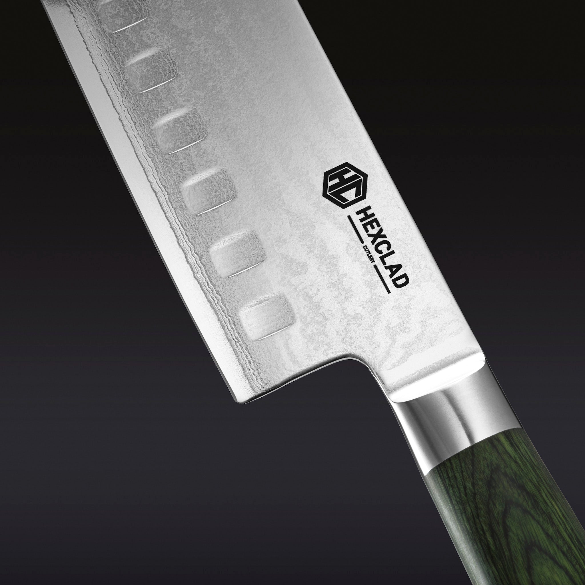 Damascus Steel Nakiri Knife, 6.5" • HexClad