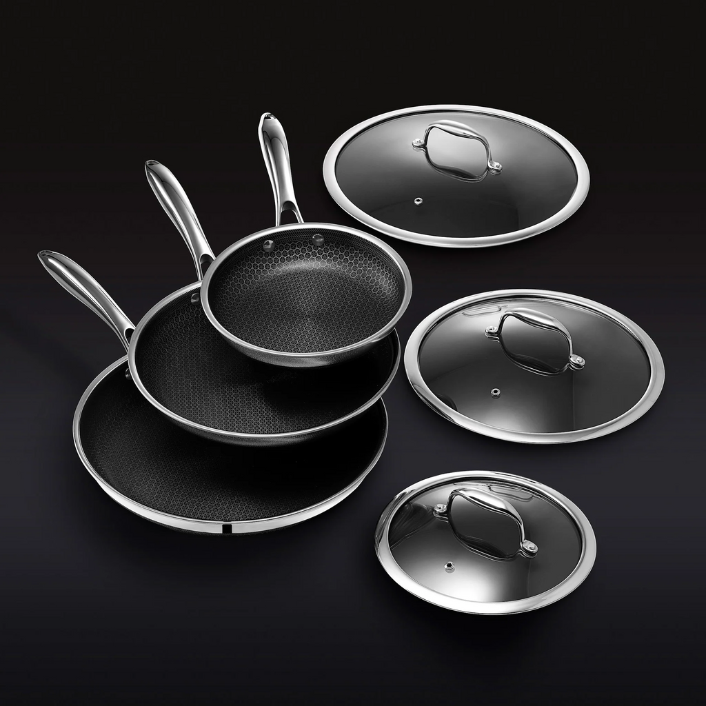Hybrid Fry Pan Set with Lids, 6pc • HexClad