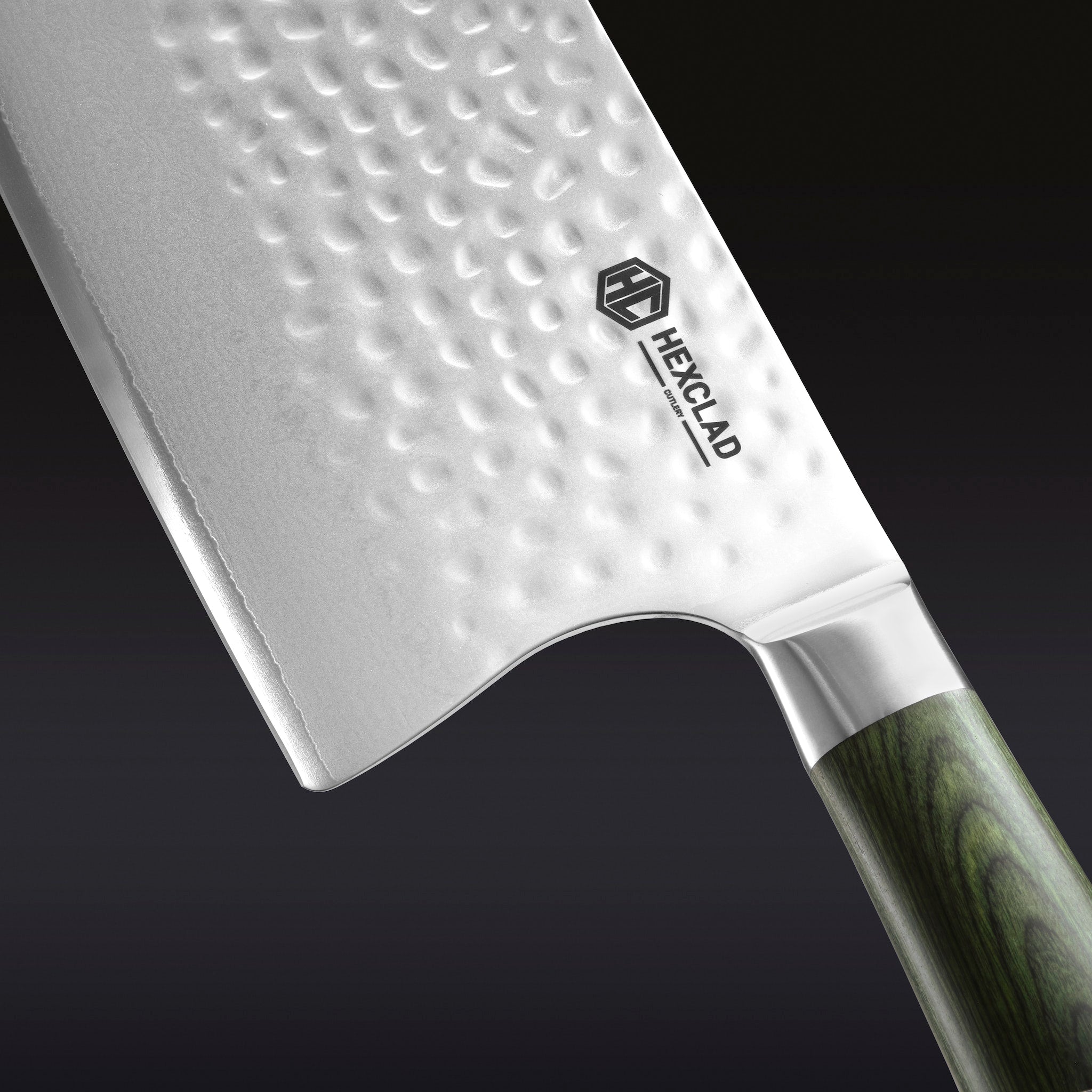 Damascus Steel Cleaver, 7" • HexClad