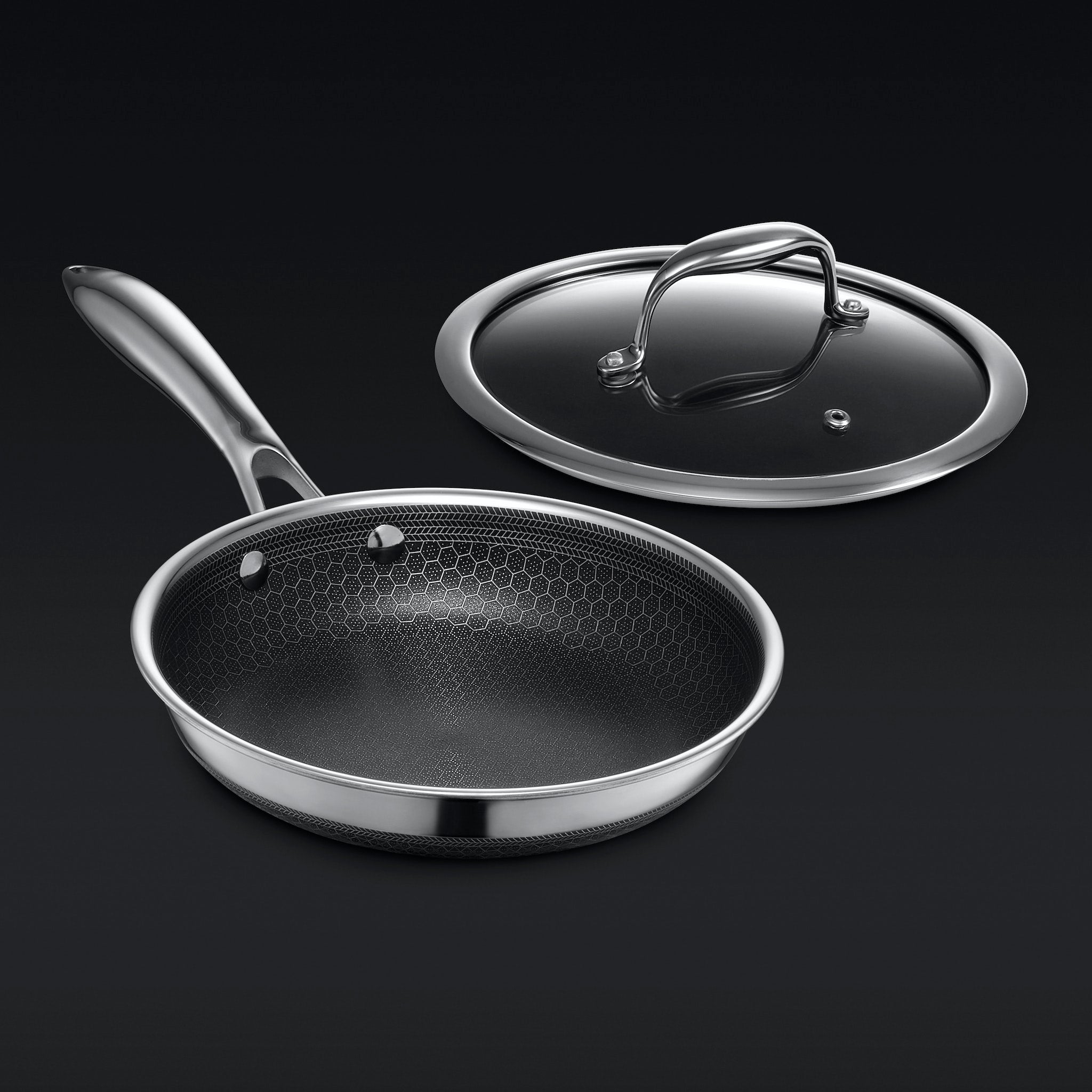 Hybrid Fry Pan with Lid, 8" • HexClad