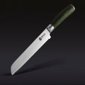 Damascus Steel Serrated Bread Knife, 8" • HexClad