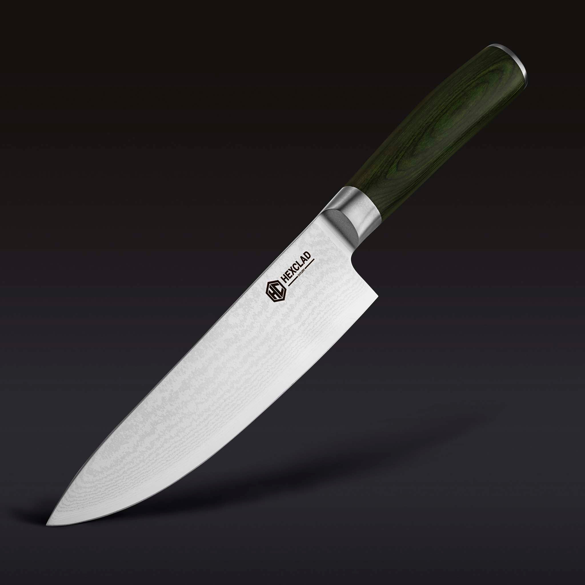 Damascus Steel Chef's Knife, 8" • HexClad