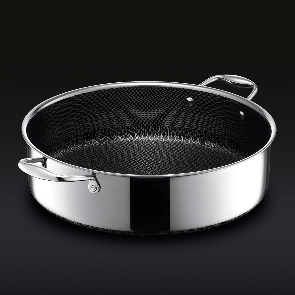 Hybrid Deep Sauté Pan/Chicken Fryer with Lid, 7-Qt • HexClad