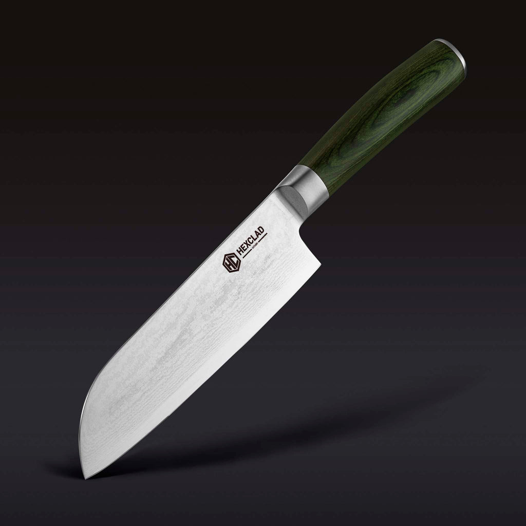 Damascus Steel Santoku Knife, 7" • HexClad