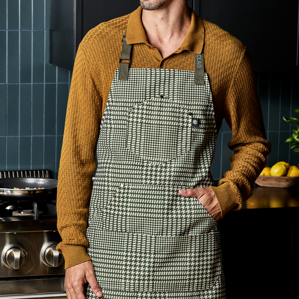 Eco Modern Apron (Houndstooth-Forest) • HexClad