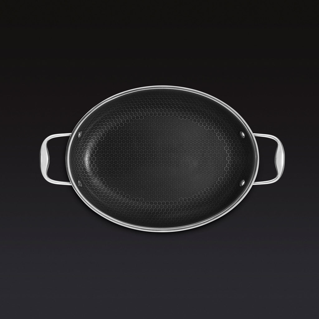 Hybrid Oval Roasting Pan, 9” x 12.5” • HexClad