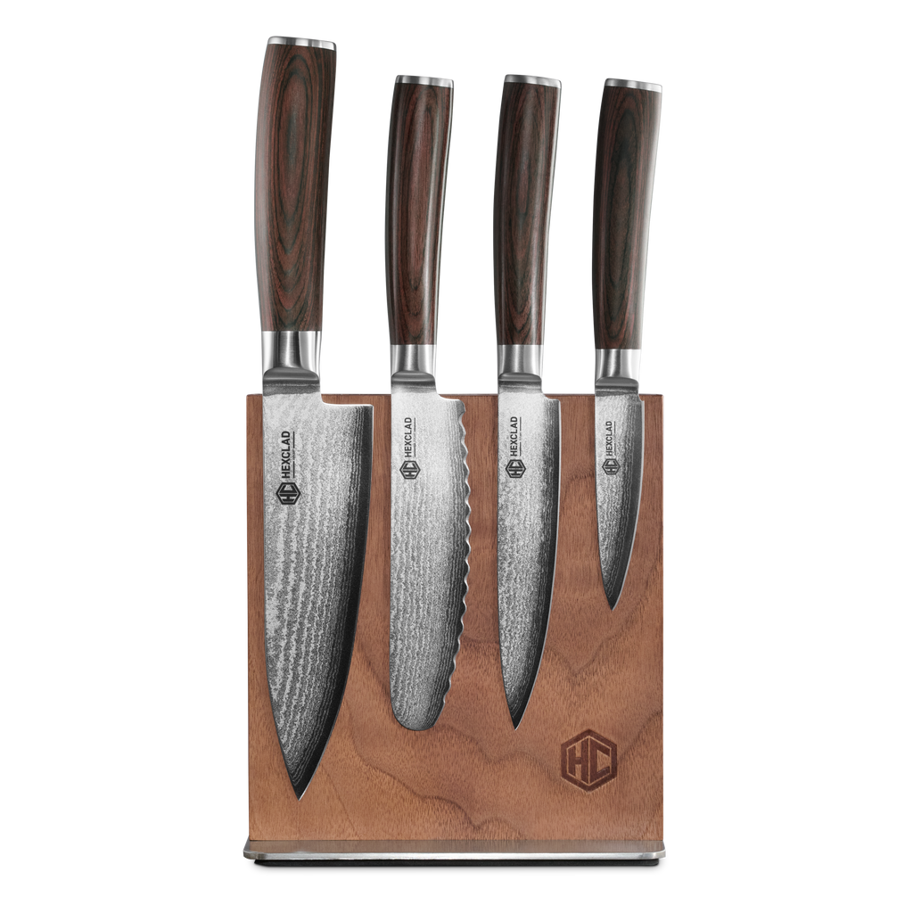 Damascus Steel Studio Knife Set, 5-pc (Espresso) • HexClad